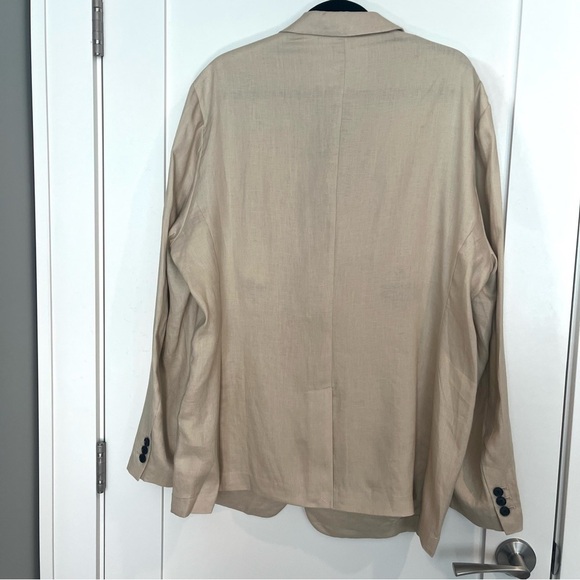 Linen Men's Blazer Quince XL - Picture 4 of 16